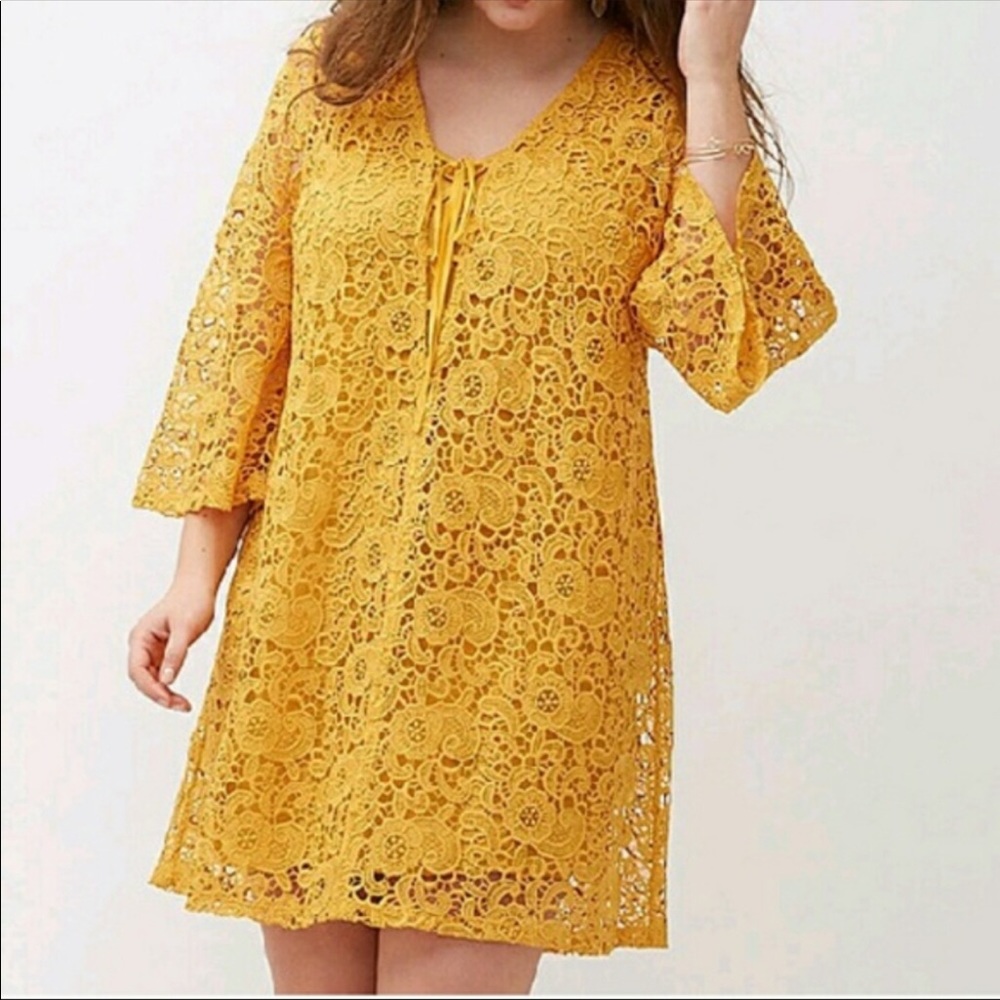 Lane Bryant lacy mod dress